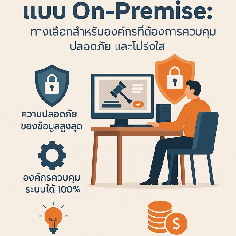 ระบบประมูลแบบ On-Premise ทางเลือกสำหรับองค์กรที่ต้องการควบคุม ปลอดภัย และโปร่งใส