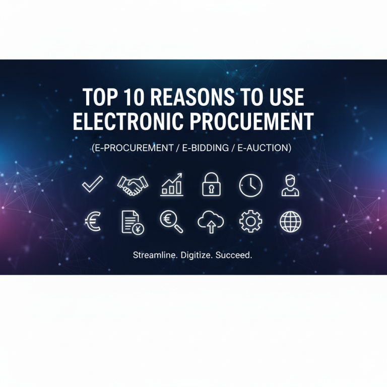 10 เหตุผลหลักในการใช้ระบบจัดซื้อจัดจ้างอิเล็กทรอนิกส์ (E-Procurement / E-Bidding / E-Auction)