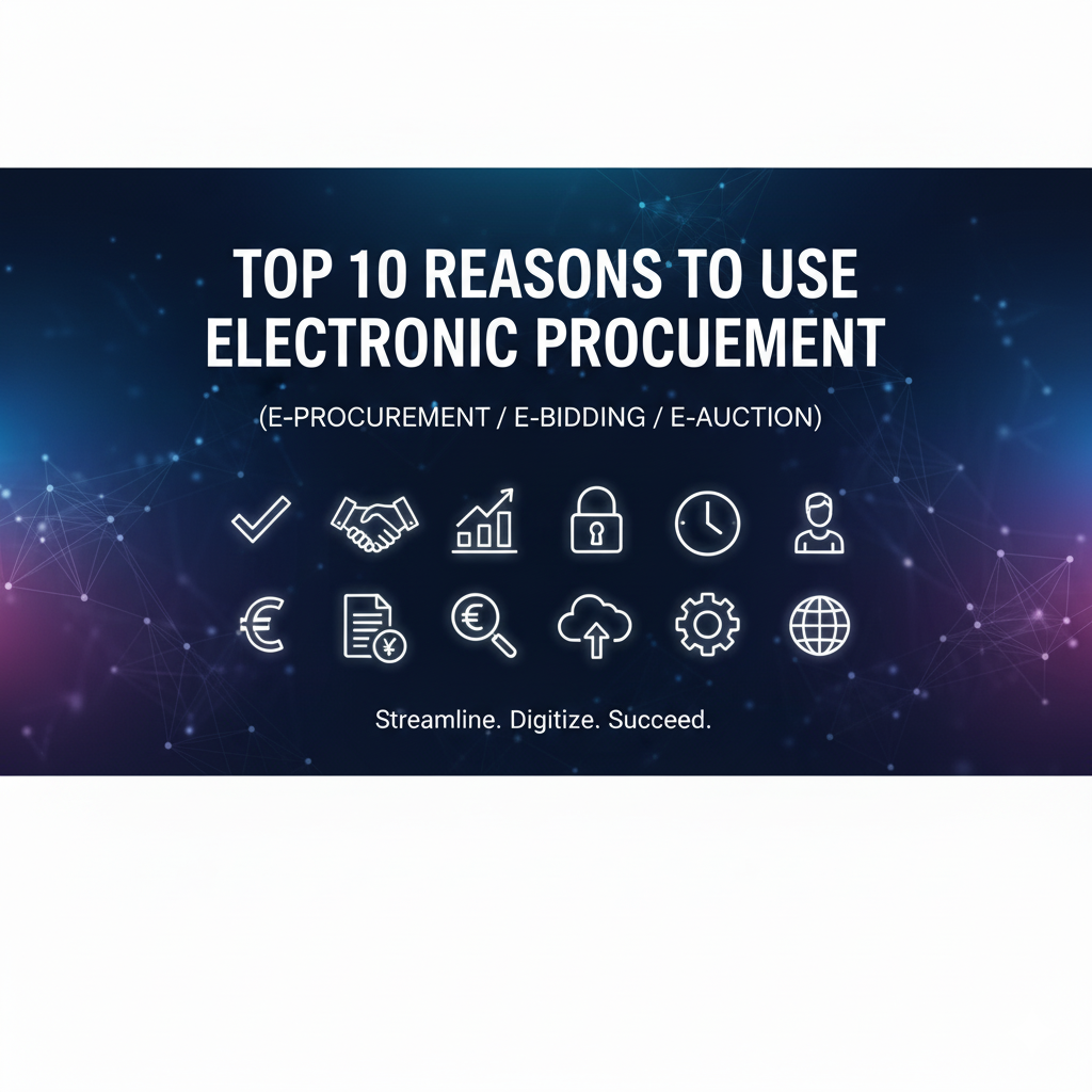10 เหตุผลหลักในการใช้ระบบจัดซื้อจัดจ้างอิเล็กทรอนิกส์ (E-Procurement / E-Bidding / E-Auction)